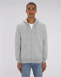 FELPA UNISEX CON CAPPUCCIO E ZIP NON GARZATA